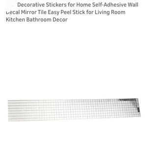 Silver Self-Adhesive Wall Mirror Tile Stickers